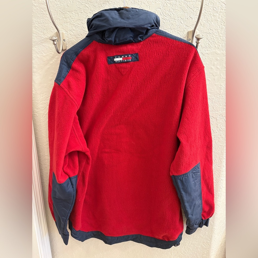 Tommy Hilfiger oversized hooded fleece zip up - Y2K vintage 90s rare!! - Picture 5 of 6